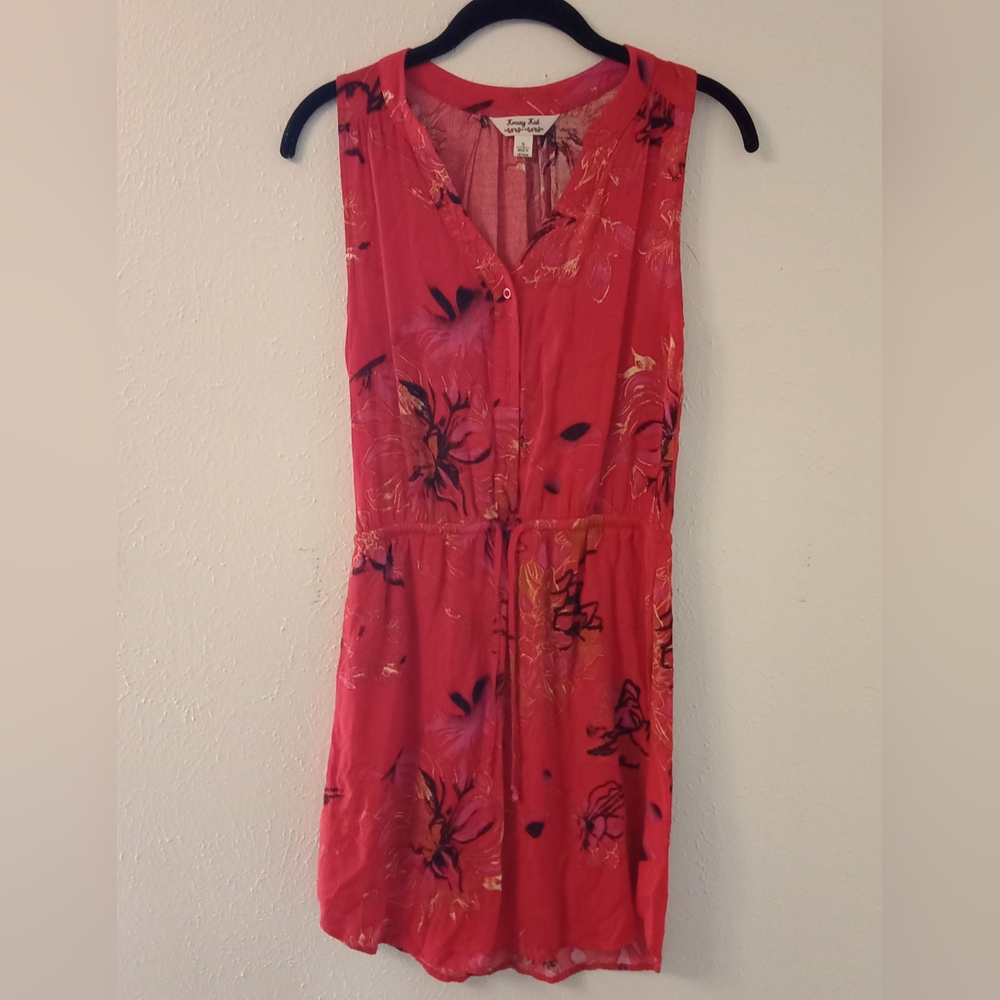 Krazy Kat Pink V-Neck Sleeveless Midi Sundress